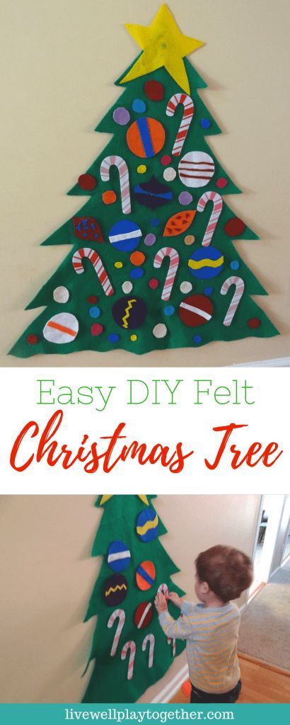 Toddler Christmas Tree, Diy Felt Christmas, Diy Felt Christmas Tree, Live Christmas Trees, Christmas Trees For Kids, Felt Boards, Wall Christmas Tree, Christmas Crafts For Toddlers, Christmas Tree Decorating Themes