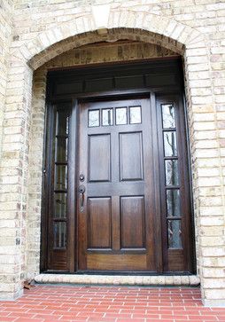 Transom Door, Exterior Doors With Sidelights, Doors With Sidelights, Entryway Doors, Colonial Door, Entry Door With Sidelights, Front Door Styles, Bungalow Style House Plans, Wood Entry Doors