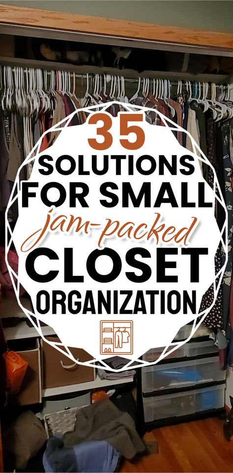 Maximize your storage space with these organization ideas for small closets - closet space hacks to organize small closets - small closet clothing organizing and DIY small closet organization Organizing Ideas Small Bedroom, Small Home Closet Ideas, Small Closet Clothing Organization, Bifold Closet Organization Ideas, Floating Shelves For Clothes, Small Closet Storage Ideas Organizing, Space Saving Closet Hacks, Small Craft Closet Ideas, Dresser In Small Closet Ideas