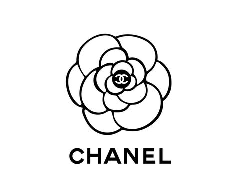 Chanel Symbol Logo Brand Clothes Black Design Fashion Vector Illustration Chanel Logo Art, Chanel Drawing, Chanel Symbol, Chanel Diy, Chanel Illustration, Brands Logo, Butterfly Eyes, Fashion Vector, Channel Logo