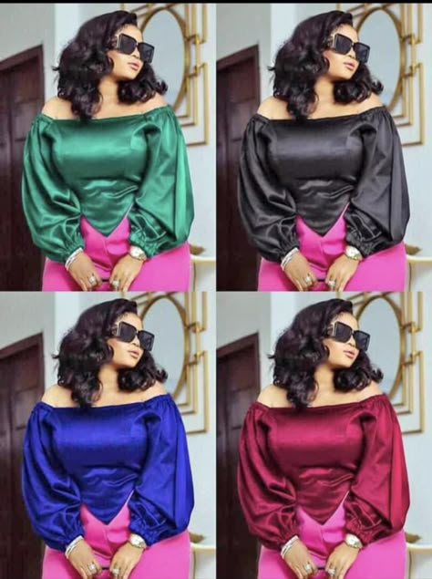 Top Styles For Chiffon Materials, Material Top Styles For Ladies, Chilanga Mulilo Outfits, Plain Material Styles For Ladies, Satin Tops Blouses Classy, Silk Top Outfit Classy, Satin Top Outfit Classy, Top Styles For Ladies, Chilanga Mulilo