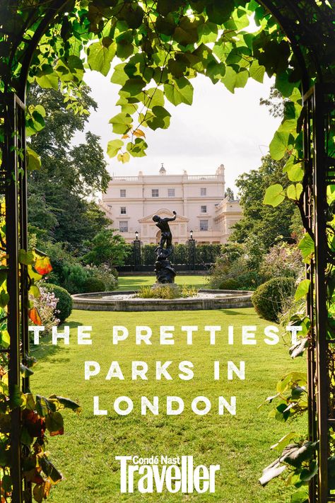 From big-hitting green spaces to the ultimate gardens to seek out, our editor's pick their favourite parks in #London Gardens In London, London Park Aesthetic, Best Parks In London, Queens Park London, Parks In London, London Gardens, Kensington Gardens London, Best Places In London, English Landscape Garden