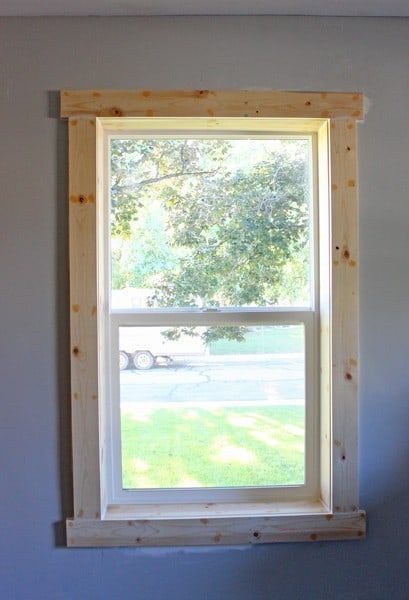 Wood Window Trim, Farmhouse Window Trim, Craftsman Window, Craftsman Window Trim, Diy Window Trim, Farmhouse Trim, Interior Window Trim, Baseboard Trim, Farmhouse Window