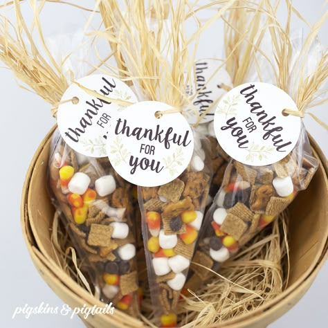 Thanksgiving Goodie Bag, Fall Teacher Gifts, Thanksgiving Gifts Diy, Host Thanksgiving, Thanksgiving Goodies, Teacher Gifts Ideas, Thanksgiving Party Favors, Friendsgiving Ideas, Thanksgiving Favors