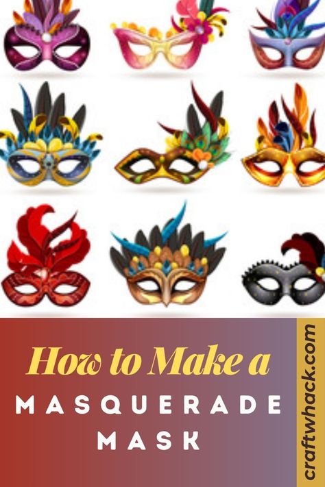 Masquerade masks are so pretty and can so fun to make. You can leave them on display or you can make one for your Holloween costume. Either way, you'll enjoy making these masks. You can even make it a fun family project and then take silly pictures with the kids. Whatever you decide to do, i'm sure you'll have fun doing it. Follow the link for instructions.. #MasqueradeMasks #HolloweenCostume #DIYcraft Diy Masquerade Mask Template, Mardi Gras Mask Diy, Mascarade Mask Diy, Paper Mache Mask Diy, Masquerade Mask Template, Diy Masquerade, Diy Masquerade Mask, Masquerade Mask Diy, Diy Glasses