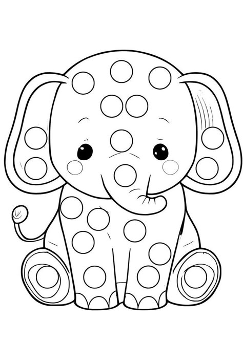 Wild Animals Activities For Toddlers, Dot Activity Printables Free, Dot Coloring Pages Free Printable, Preschool Corner, Marker Coloring Pages, Summer School Crafts, Dot Marker Printables, Zoo Crafts, Prek Crafts