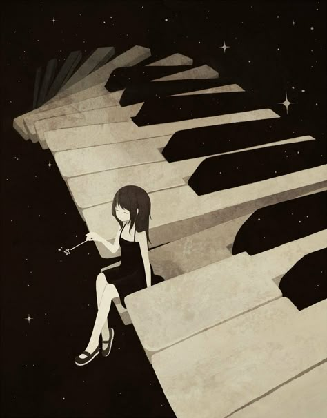 Piano Senior Pictures, Anime Piano, Piano Photography, Piano Girl, Piano Art, Gif Disney, Music Drawings, Musical Art, Playing Piano