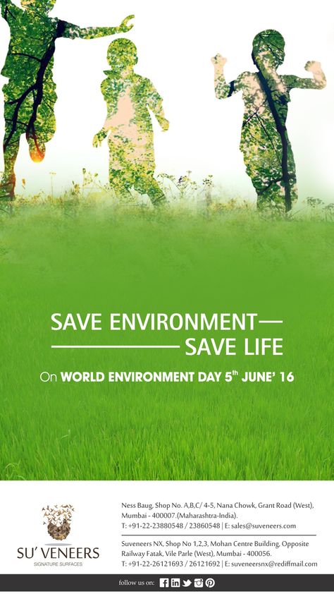 Su' Veneers takes initiatives on this World Environment Day! #SuveneersSeasonalGreetings #WishesBySuveneers #SeasonalGreetingsAndWishes #SuveneersSignatureSurfaces Environment Creative Ads, Environmental Posters, Inmobiliaria Ideas, World Earth Day, Pamphlet Design, Save Nature, Green Environment, Branding Design Packaging, World Environment Day