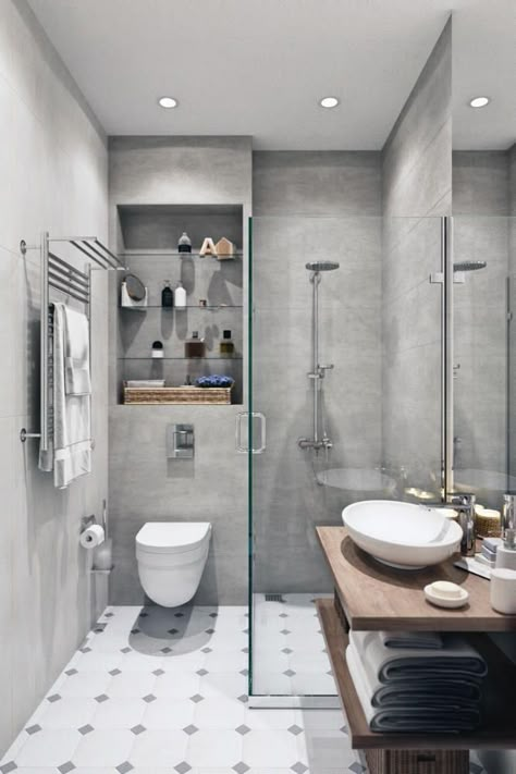 Below are stunning design ideas for your small bathroom. Design Interior Baie, Makeover Kamar Mandi, Bilik Air, Small Bathroom Makeover, Small Bathroom Storage, Bathroom Remodel Shower, Decor Baie, Trendy Bathroom, Small Bathroom Design