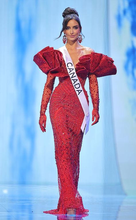 Ms Universe Gowns, Miss Universe Evening Gown, Beauty Pageant Costume, Miss Universe Outfits, Universe Outfit, Miss Universe Canada, Miss Universe Dresses, Miss Universe Gowns, Miss Universe 2023