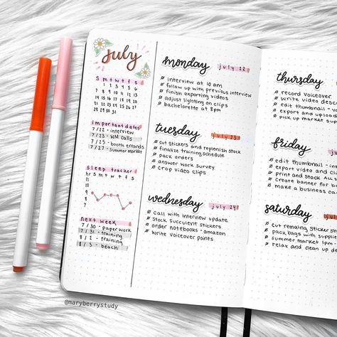 20 unique bullet journal weekly spread ideas to help you stay organized and productive. Includes habit trackers, mood trackers, and Aesthetic Planner Template, Minimalist Bullet Journal Ideas, Students Planner, Bullet Journal Simple, Bullet Journal Weekly Spread Ideas, Template Study, Planner For Students, Weekly Spread Ideas, Weekly Bullet Journal