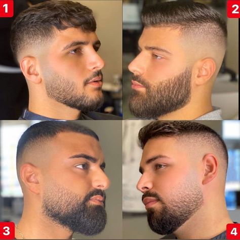 Discover the World of Barbers on Instagram: “Ad|💈Which one of those do you prefer? Let us know and comment down below 👇 📷: @nurii_b ——————————————————— Use #worldofbarbers and tag us…” Beard Trimming Styles, Fade Haircut With Beard, Faded Beard, Short Beard Styles, A Fade Haircut, Mens Beards, Faded Beard Styles, Men Fade Haircut Short, Beard And Mustache Styles