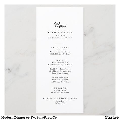 Engagement Party Menu, Minimalist Dinner, Summer Wedding Menu, Spanish Menu, Spanish Dinner, Dinner Menu Card, Simple Wedding Menu, Rehearsal Dinner Menu, Wedding Dinner Menu