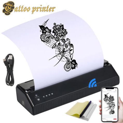 ad eBay - Find many great new & used options and get the best deals for Tattoo Stencil Printer Thermal Tattoo Printer with 11Pcs Transfer Paper I5L3 at the best online prices at eBay! Free shipping for many products! Thermal Tattoo, Tattoo Making, F Tattoo, Tattoo Printer, Tattoo Transfers, Study Ideas, Tattoo Stencil, Thermal Printer, Tattoo Supplies