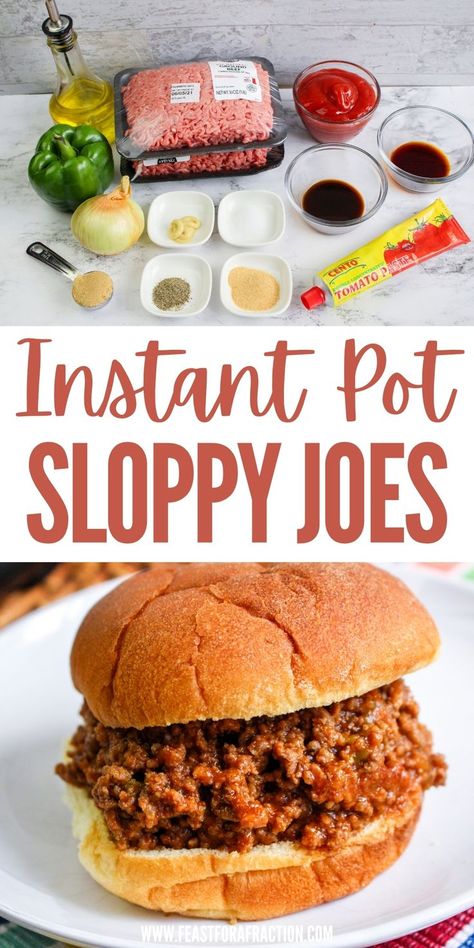 Instant Pot Sloppy Joes, Beef Recipe Instant Pot, Homemade Sloppy Joes, Sloppy Joes Recipe, Turkey Chili, Ground Beef Recipes Easy, Easy Instant Pot Recipes, Instant Pot Dinner Recipes, Minced Meat