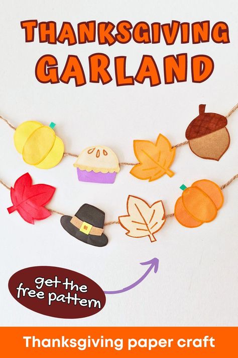 This adorable DIY Thanksgiving Paper Garland is a great Thanksgiving craft for kids of all ages. Enjoy creating this fun Thanksgiving craft and decorating their bedroom door or headboard. This DIY Paper Garland is super easy to make, so younger kids will also love making it too! Thanksgiving bulletin board ideas. Thanksgiving Elementary Crafts, Thanksgiving Decor Ideas Diy, Diy Thanksgiving Crafts For Toddlers, Thanksgiving Decorations Door, Thanksgiving Cut Outs For Kids, Door Decorations Classroom Thanksgiving, Garland Craft, Thanksgiving Crafts 5th Grade, November Craft Ideas For Kids