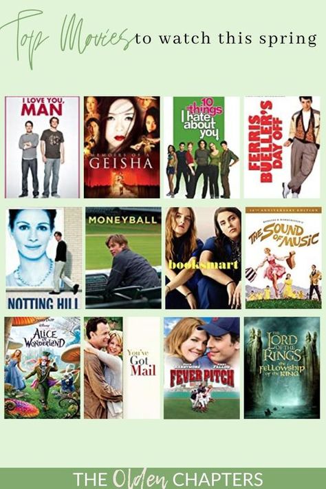 Spring Movies You Can't Miss This Year ; Opens a new tab You can't miss these spring movies this year! Perfect to add to your must watch list and enjoy during your next movie night this spring. You can even use this list to start your own movie bucket list! Pin now and add these movies to watch to your list today! #movielist #moviebucketlist #movies Spring Movies List, Spring Movies, Spring Goals, Movie Bucket List, Spring Movie, Top 10 Movies, Tv Journal, Summer Movies, Winter Movies