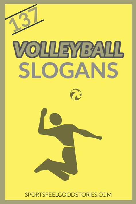 Pump up your volleyball team with these funny volleyball slogans, sayings, and mottos. Also, some great volleyball quotes. Check 'em out. #slogans #volleyball 1000 Digs Volleyball Signs, Volleyball Game Day Signs, State Volleyball Posters, Volleyball State Posters, Volleyball Playoff Posters, Volleyball Setter Quotes, Volleyball Quotes Motivational Team, Volleyball Quotes Short, Volleyball Sayings For Signs