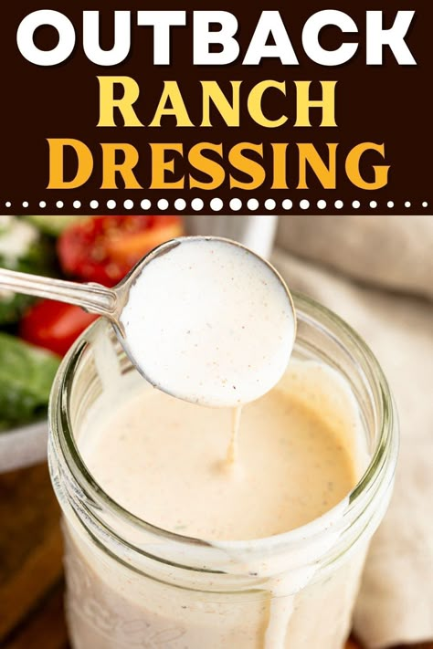 Outback Ranch Dressing Copycat, Copycat Outback Ranch, Copycat Bww Ranch, Ruby Tuesday Ranch Dressing Recipe, Golden Corral Ranch Dressing Recipe, Jets Ranch Dressing Recipes, Outback Ranch Dressing Recipe, Outback Ranch Dressing, Outback Ranch