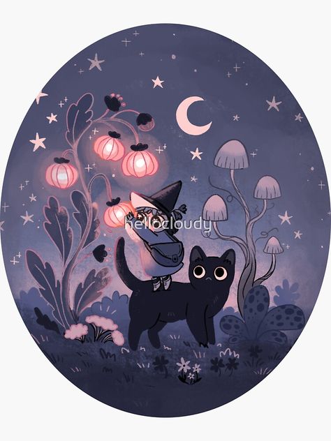 Halloween Wallpaper Iphone Backgrounds, Halloween Wallpaper Iphone, Cute Animal Drawings Kawaii, Ghost Cat, Witch Art, 영감을 주는 캐릭터, Cute Animal Drawings, Cat Illustration, Cute Doodles