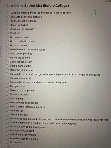 Best Friend To Do List Ideas, Ideas To Go Out With Friends, Things To Do For Fun With Friends, Things To Do In The Future, Where To Go With Your Friends, To Do List With Best Friend, Illegal Things To Do Bucket Lists, What To Do With Friends Inside, Illegal Bucket List