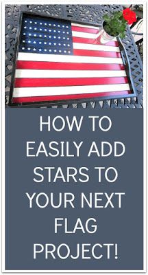 Flag Diy Projects, Wooden Flags Diy, Paint Stick Flag, Wood American Flag Diy, Wood Flag Diy, American Flag Diy, Patriotic Crafts Diy, American Flag Crafts, 4th Of July Crafts