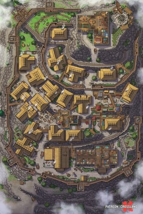 Emberhill Village - FULLY ASSEMBLED [70x105] : battlemaps Region Map Dnd, Fantasy Village Layout, Dnd Maps Village, Dnd Mountain City Map, Dnd Dwarven City, Village Battle Map Dnd, Medieval Village Map, Call Of Cthulhu Map, Dnd City Battle Map