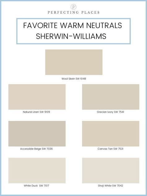 My Favorite Fresh Warm Neutral Paint Colors - Perfecting Places Best Neutral Wall Colors 2022, Tan Beige Paint Color, Good Neutral Paint Colors, Best Neutral Paint Colors Bedroom, Best Oatmeal Paint Color, Wherein Williams Beige Colors, Sherwin Williams Warm Neutrals 2023, Best Neutral Paint Colors Living Room, Neutral Color Walls