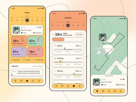 Mobile App Interface Design, Community App Design, Desktop App Design, App Design Aesthetic, App Map Design, App Design Ideas, Mobile Application Design User Interface, Creative App Design, App Design Trends