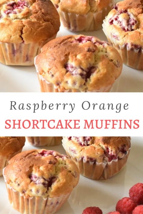 Orange Raspberry Muffins, Raspberry Orange Muffins, Yummy Muffins, Raspberry Muffin Recipes, Easy Strawberry Pie, Orange Muffin Recipe, Cottagecore Recipes, Egg Free Baking, Strawberry Pie Recipe