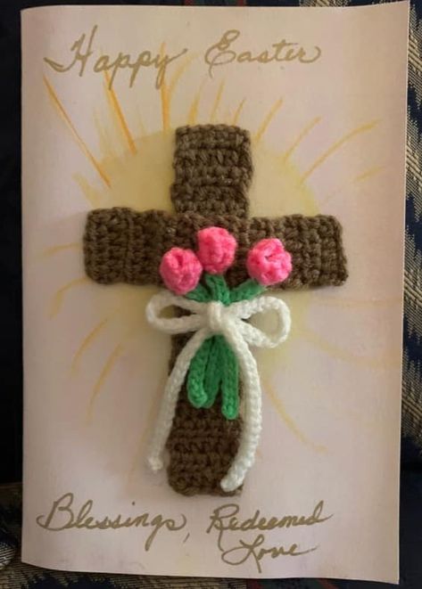 How to Crochet Redeeming Love Cross Applique Crochet Cross Applique, Easter Crochet Applique, Cross Crochet Pattern Free, Crochet Cross Free Pattern, Crochet Cross Pattern Free, Christian Crochet Ideas, Crochet Christian, Crochet Cross Pattern, Crochetting Ideas