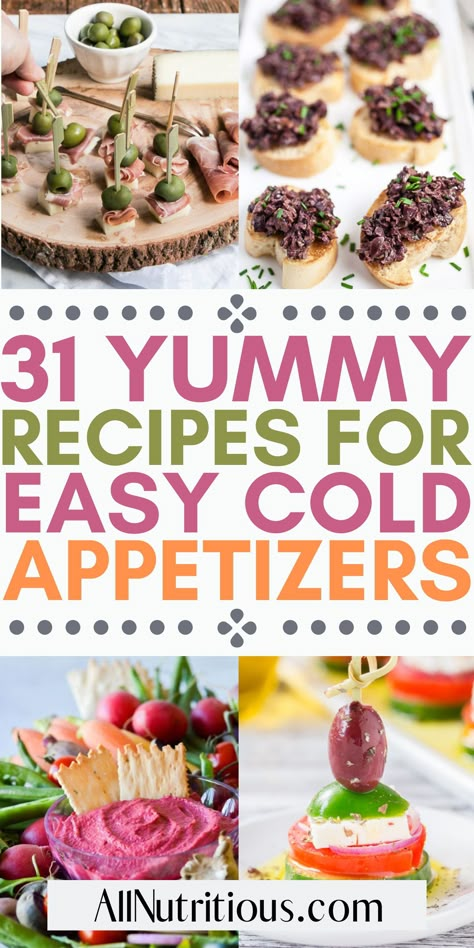 If you are wanting to enjoy more delicious appetizer recipes you need to try these mouth-watering cold appetizer recipes for your next dinner party. These flavorful cold appetizer ideas are super easy to make. Give these easy appetizers a try and make your dinner party even better! Stuffed Figs Appetizers, Hearty Appetizers For Party, Easy Cold Appetizers, Cold Appetizer Recipes, Room Temperature Appetizers, Appetizer Recipes Cold, Whiskey Party, Cold Appetizer, Classic Appetizers