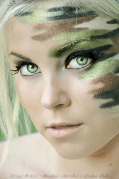 Army Face Paint, Military Makeup, Army Makeup, Camo Makeup, Camo Face Paint, Camouflage Makeup, Military Girl, Foxtrot, Halloween Make Up