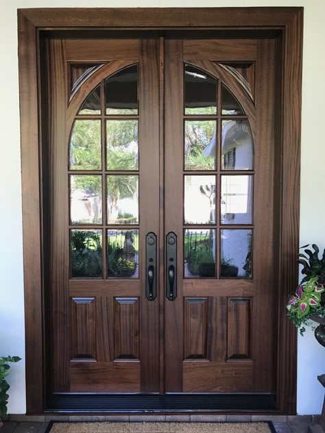 Front Double Door Ideas Entrance, Double Entry Door, Front Door Images, Front Doors Ideas, Double Front Entry Doors, Double Doors Exterior, Custom Front Doors, Beautiful Front Doors, Door Images