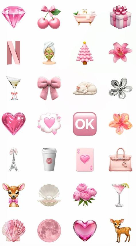 Emoji Sets Aesthetic, Aesthetic Pink Emoji Combinations, Pretty Emoji Combinations, Iphone Emoji Aesthetic, Emojis Aesthetic Ios18, Cute Emoji Iphone, Emoji Icon Aesthetic, Cute Iphone Emoji, Cute Emoji Aesthetic