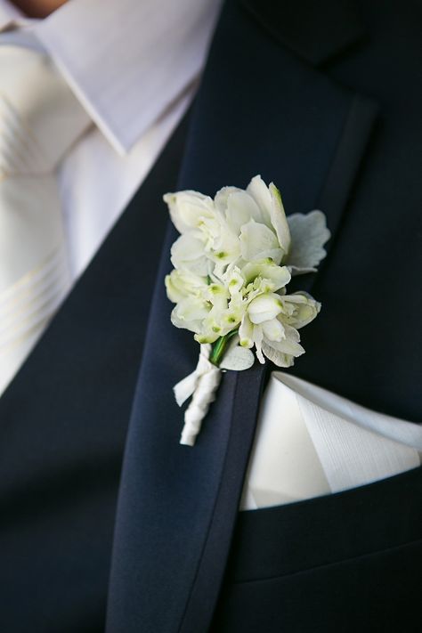 All White Boutonniere Wedding, Groom Buttonhole White, Grey Suit Boutonniere, Mens White Boutineers, Groom Boutonniere White Peony, White Boutonniere Wedding Simple, Mens Flower Wedding, White Buttonholes Wedding, White Button Holes Wedding