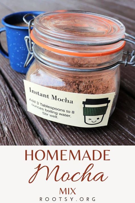 Mocha Hot Chocolate Mix Recipe, Homemade Drink Mix Gifts, Instant Mocha Mix Recipe, Hot Drink Mixes Christmas Gifts, Dry Coffee Mix Recipes, Christmas Coffee Mix Recipe, Instant Cocoa Mix Recipe, Coffee Mixes In A Jar, Homemade French Vanilla Cappuccino Mix Recipe