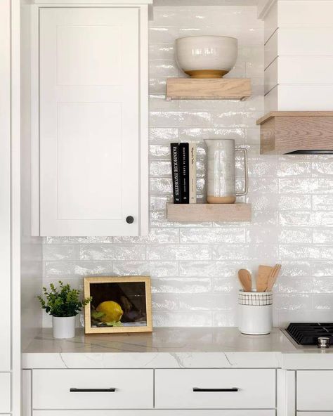 Your Top 10 Favorite Kitchens of 2023 | The Tile Shop White Subway Tile Kitchen, Subway Tile Backsplash Kitchen, White Kitchen Backsplash, Kitchen Backsplash Ideas, White Counters, Gray Walls, Kitchen Backsplash Designs, White Backsplash, Backsplash Designs