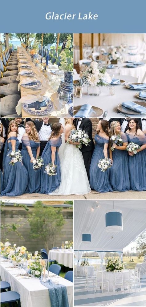 15 Shades Of Blue Wedding Color Ideas from Pantone Color Palette 2022 Wedding Motif Color, Color Palette 2022, Shades Of Blue Wedding, Pantone Color Palette, Sky Princess, Royal Blue Wedding Theme, Blue Wedding Ideas, Slate Blue Wedding, Wedding Color Schemes Blue