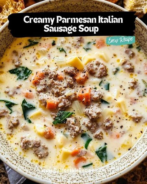 Italian Sausage And Potato Soup, Sausage And Potato Soup, Autumn Countryside, Sausage Potato Soup, Sausage Soup Recipes, Sausage Casing, Italian Sausage Soup, Italian Sausage Recipes, Countryside Cottage