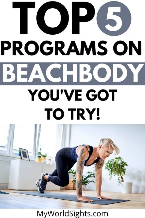 5 of my FAVORITE Beachbody workouts and Beachbody Programs! These at home workouts will help you lose weight and gain muscle mass, all from the comfort of your own home! Let me be your Beachbody coach to help you finally reach your fitness goals! Beach Body Workout Plan, Beach Body Workout, Working Out From Home, Running Exercises, 30 Day Workout Plan, Beachbody Shakeology, Home Workouts For Beginners, Fitness Planner Free, Beachbody Challenge