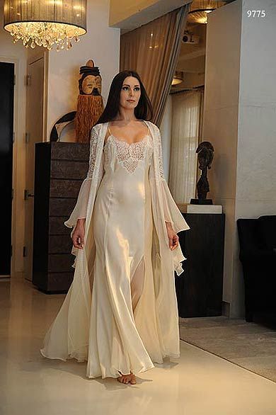 Silk Nightwear Romantic, Women Nightwear Dresses, Bridal Nightwear, Nightwear Dress, Silk Nightwear, Sleepwear Fashion, White Gown, Night Dress For Women, Lingerie Outfits