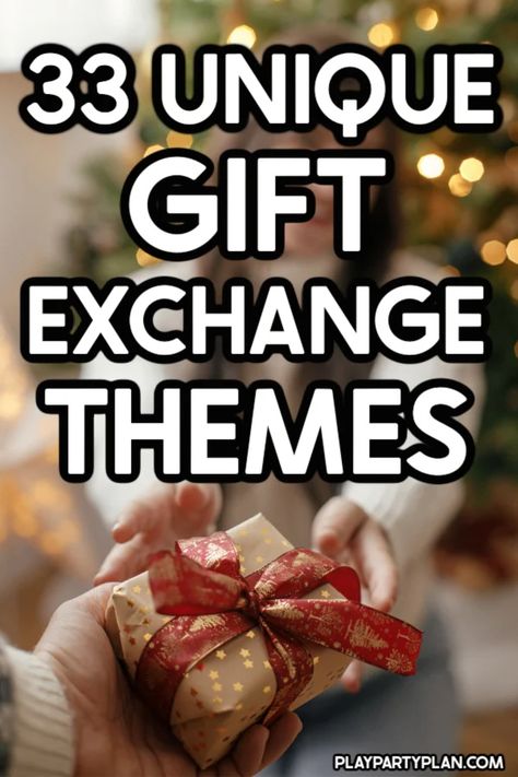 Gift Party Ideas, Christmas Gift Exchange Gift Ideas, Secret Santa Gift Exchange Ideas, Fun Gift Exchange Themes, Family Christmas Party Gift Exchange Ideas, Christmas Game Gifts Ideas, Christmas Game Gifts, Teacher Gift Exchange Ideas, Themed White Elephant Gifts