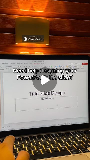 25K views · 2K likes | ClassPoint on Instagram: "Oh, nothing much.. just a creative yet easy way to design your PowerPoint title slide 🤭 #PowerPoint #powerpointdesign #powerpointpresentation" Easy Powerpoint Design, Title Slide Powerpoint Design, Powerpoint First Slide Design, Powerpoint Ideas For School, Presentation Title Slide Design, How To Make A Good Powerpoint, Fun Powerpoint Design, Cool Powerpoint Ideas, Presentation Title Slide