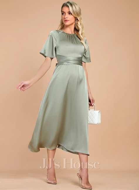 JJ's House Dresses (269231) | JJ's House Satin Dresses Short, Midi Club Dress, Tea Length Cocktail Dresses, Club Dresses Short, Short Satin, Cocktail Dresses Online, A Line Cocktail Dress, House Dresses, Satin Cocktail Dress