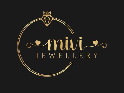 Jewelry Design Logo, Logo For Accessories Shop, Jewelry Brand Name Ideas, Logo Design Accessories, Jewellery Logo, Gold Logo Design, Jewelry Logo Design, Billionaire Life, Graphic Design Quotes