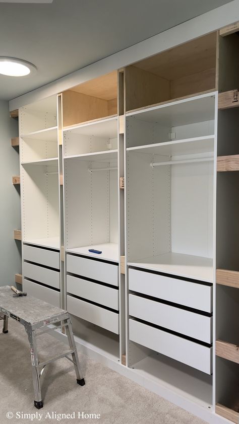 Armoire Pax Ikea, Dressing Pax Ikea, Closet Ikea Pax, Ikea Built In Wardrobes, Diy Built In Wardrobes, Ikea Pax Doors, Dressing Pax, Ikea Pax System, Ikea Cupboards