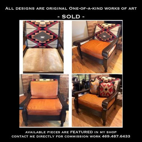 SOLD Rustic Leather Chair - Etsy Canada Ranch Living Room, Southwestern Chairs, Ranch Living, Reupholster Furniture, Western Furniture, 1950 Vintage, Accent Arm Chairs, Leather Cushion, Over Sized