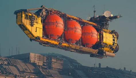 ArtStation - Ship/space concept sketches -- July, Stanislav Verbitsky Cargo Spaceship, Sci Fi Ship, Space Concept, Space Ships Concept, Sci Fi Spaceships, Space Ship Concept Art, Starship Concept, Space Engineers, Concept Sketches