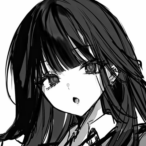 Pfp Icons Anime Manga, Manga Icons Girl, Pp Girl, Manga Girl Icon, Anime Bad, Avatar Anime, Anime Black Hair, Anime Pfps, Gothic Anime